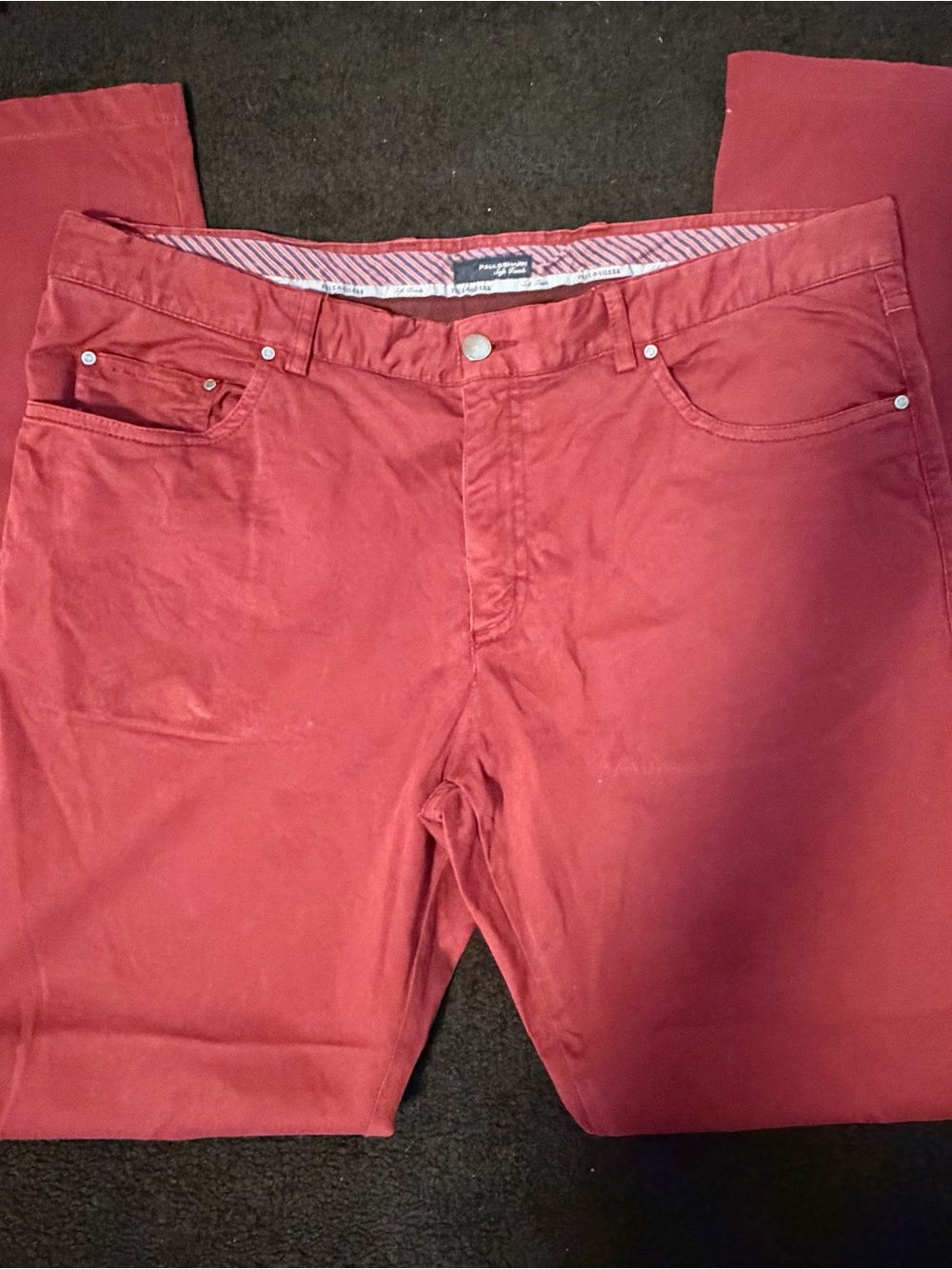 Paul & Shark Men's Straight Burgandy Jeans 38/36